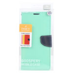 For Samsung Galaxy S22 Ultra 5G GOOSPERY FANCY DIARY Cross Texture Leather Phone Case(Mint Green)