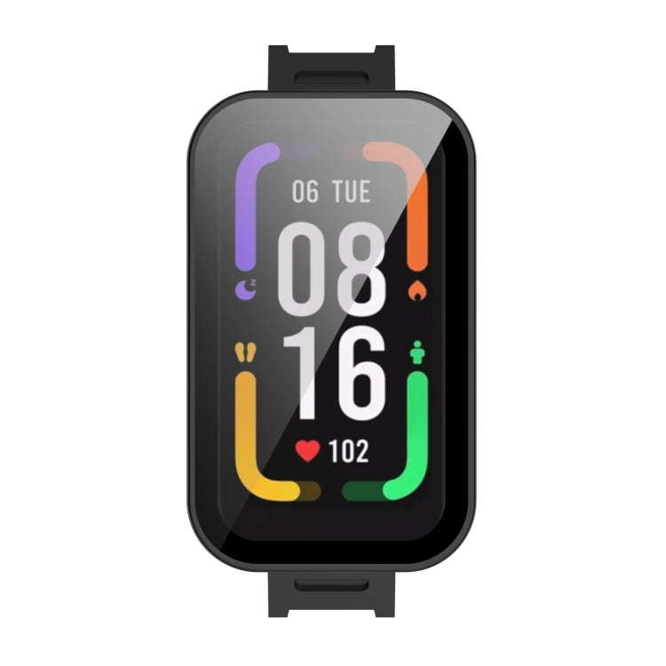 For Xiaomi Redmi Smart Band Pro PC + Tempered Glass Watch Protective Case(Black)