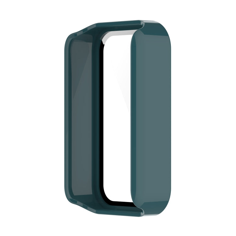 For Xiaomi Redmi Smart Band Pro PC + Tempered Glass Watch Protective Case(Pine Needle Green)