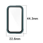 For Xiaomi Redmi Smart Band Pro PC + Tempered Glass Watch Protective Case(Pine Needle Green)