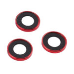 For iPhone 11 Pro / 11 Pro Max / 12 Pro 9H Point Drill Camera Lens Protector Circle(Red)