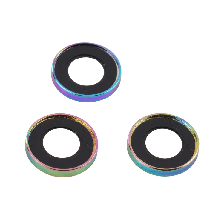 For iPhone 11 Pro / 11 Pro Max / 12 Pro 9H Point Drill Camera Lens Protector Circle(Colorful)