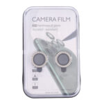 For iPhone 12 / 12 mini / 11 9H Point Drill Camera Lens Protector Circle(Silver)