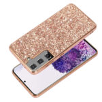 For Samsung Galaxy S22 Ultra 5G Glitter Powder Shockproof TPU Protective Phone Case(Rose Gold)