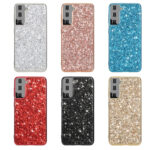 For Samsung Galaxy S22 Ultra 5G Glitter Powder Shockproof TPU Protective Phone Case(Rose Gold)