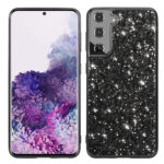 For Samsung Galaxy S22 Ultra 5G Glitter Powder Shockproof TPU Protective Phone Case(Black)