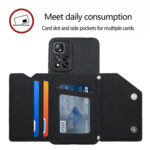 For Xiaomi Redmi Note 11 Pro Skin Feel PU + TPU + PC Phone Case with Card Slots(Black)