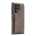 For Samsung Galaxy S22 Ultra 5G LC.IMEEKE Hon Ancient Series Horizontal Flip Leather Phone Case(Coffee)