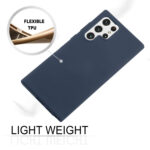 For Samsung Galaxy S22 Ultra 5G GOOSPERY SOFT FEELING Liquid TPU Soft Case(Dark Blue)