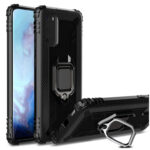 For Galaxy S20 Carbon Fiber Protective Case with 360 Degree Rotating Ring Holder(Black)