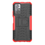 For Xiaomi Redmi Note 11 5G Tire Texture TPU + PC Phone Case(Red)