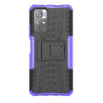 For Xiaomi Redmi Note 11 5G Tire Texture TPU + PC Phone Case(Purple)