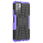 For Xiaomi Redmi Note 11 5G Tire Texture TPU + PC Phone Case(Purple)