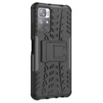 For Xiaomi Redmi Note 11 5G Tire Texture TPU + PC Phone Case(Black)