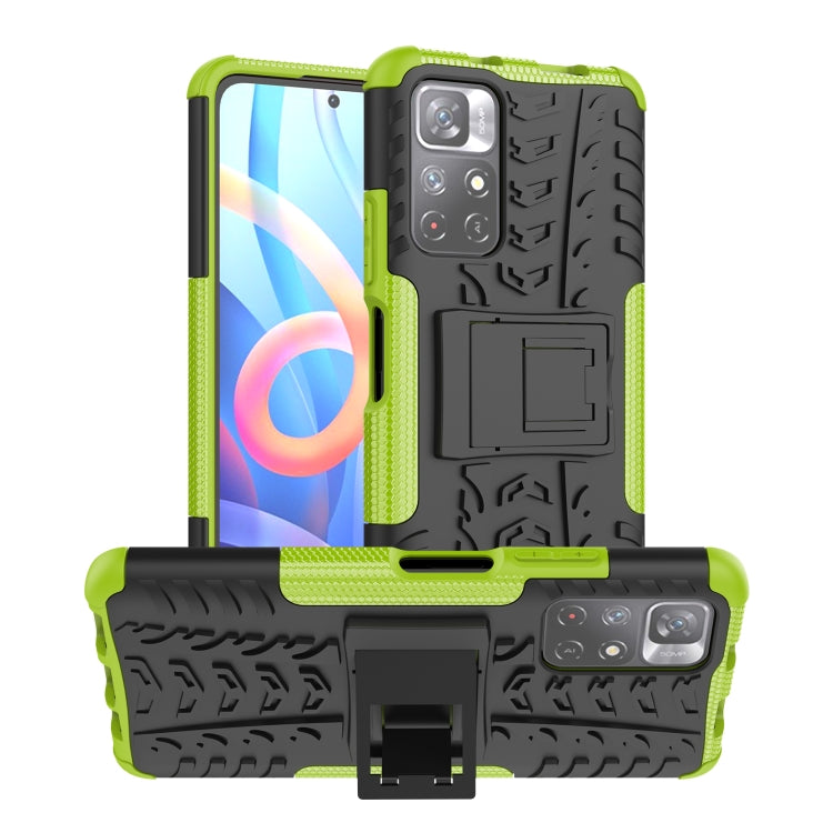 For Xiaomi Redmi Note 11 5G Tire Texture TPU + PC Phone Case(Green)