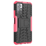 For Xiaomi Redmi Note 11 5G Tire Texture TPU + PC Phone Case(Pink)