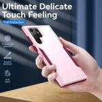 For Samsung Galaxy S22 Ultra 5G Pioneer Armor Heavy Duty PC + TPU Phone Case(Pink)