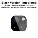 For iPhone 13 / 13 mini  imak Integrated Rear Camera Lens Tempered Glass Film with Lens Cap Black Version