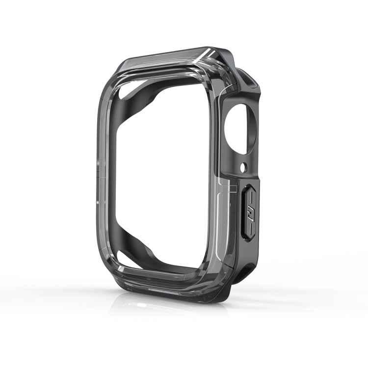 Transparent Two-color Armor Case For Apple Watch Series 8 / 7 41mm(Transparent Black)