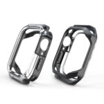 Transparent Two-color Armor Case For Apple Watch Series 6 & SE & 5 & 4 44mm(Black)