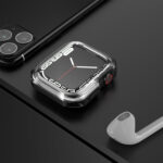 Transparent Two-color Armor Case For Apple Watch Series 6 & SE & 5 & 4 44mm(Black)