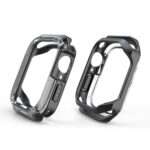 Transparent Two-color Armor Case For Apple Watch Series 6 & SE & 5 & 4 44mm(Transparent Black)