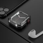 Transparent Two-color Armor Case For Apple Watch Series 6 & SE & 5 & 4 44mm(Transparent Black)