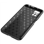 For Xiaomi Redmi Note 11 Overseas Version Carbon Fiber Texture Shockproof TPU Phone Case(Black)