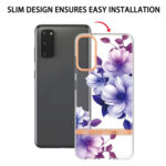 For Samsung Galaxy S20 Flowers and Plants Series IMD TPU Phone Case(Purple Begonia)