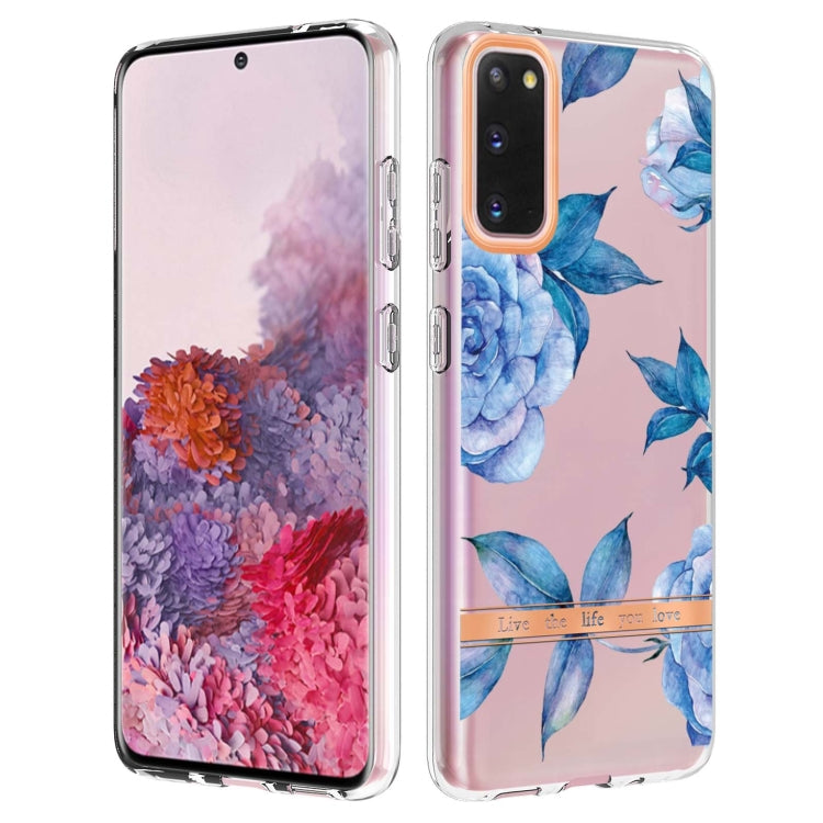 For Samsung Galaxy S20 Flowers and Plants Series IMD TPU Phone Case(Orchid Peony)