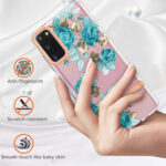 For Samsung Galaxy S20 Flowers and Plants Series IMD TPU Phone Case(Blue Rose)