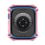 Rhombus Belt Drill + Tempered Film Integrated Case For Apple Watch Series 8 / 7 41mm(Pink)