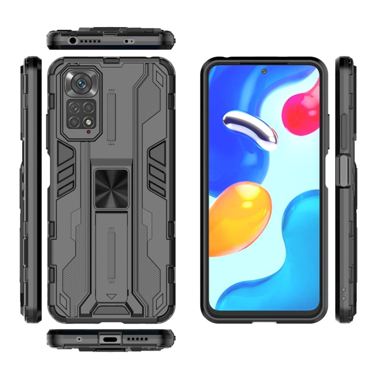 For Xiaomi Redmi Note 11 Global / Note 11S Supersonic PC + TPU Phone Case with Holder(Black)