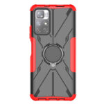 For Xiaomi Redmi Note 11 5G China Version Armor Bear Shockproof PC + TPU Phone Case with Ring Holder(Red)