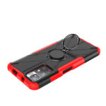 For Xiaomi Redmi Note 11 5G China Version Armor Bear Shockproof PC + TPU Phone Case with Ring Holder(Red)