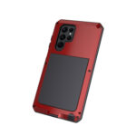 For Samsung Galaxy S22 Ultra 5G Shockproof Waterproof Silicone + Zinc Alloy Phone Case(Red)