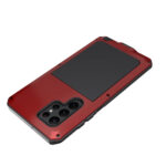 For Samsung Galaxy S22 Ultra 5G Shockproof Waterproof Silicone + Zinc Alloy Phone Case(Red)