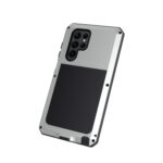 For Samsung Galaxy S22 Ultra 5G Shockproof Waterproof Silicone + Zinc Alloy Phone Case(Silver)