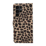 For Samsung Galaxy S22 Ultra 5G Leopard Pattern Flip Leather Phone Case(Yellow)