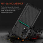 For Samsung Galaxy S20 Carbon Fiber Leather Card Magsafe Phone Case(Black)