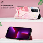 For Xiaomi Redmi Note 11 Pro 5G / 4G PT003 Marble Pattern Flip Leather Phone Case(Rose Gold LS005)