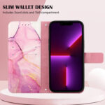 For Xiaomi 12 Pro PT003 Marble Pattern Flip Leather Phone Case(Pink Purple Gold LS001)