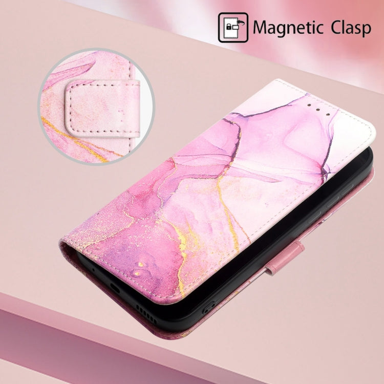 For Xiaomi 12 Pro PT003 Marble Pattern Flip Leather Phone Case(Pink Purple Gold LS001)