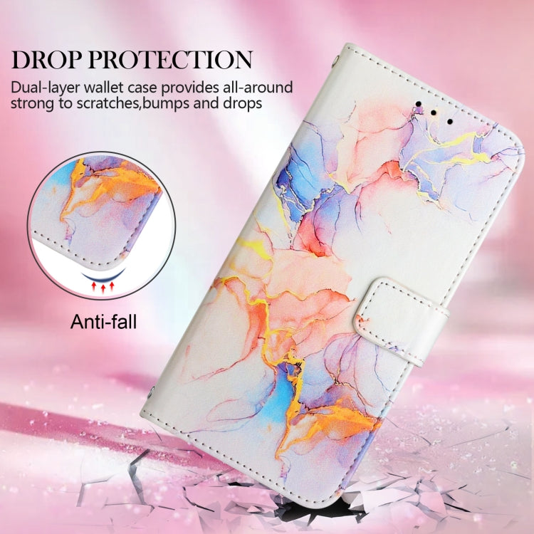 For Xiaomi 12 Pro PT003 Marble Pattern Flip Leather Phone Case(Galaxy Marble White LS004)