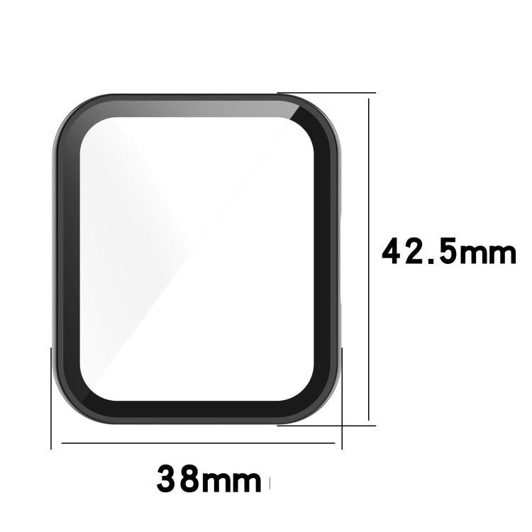 For Xiaomi Redmi Watch 2 Lite Foreign Version PC + Tempered Glass Watch Protective Case(Transparent White)