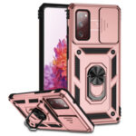 For Samsung Galaxy S20 FE Sliding Camshield Holder Phone Case(Rose Gold)