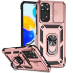 For Xiaomi Redmi Note 11 Global Sliding Camshield Holder Phone Case(Rose Gold)