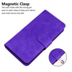 For Samsung Galaxy S20 Skin Feel Pure Color Flip Leather Phone Case(Purple)