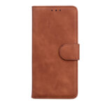 For Samsung Galaxy S20 Skin Feel Pure Color Flip Leather Phone Case(Brown)