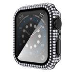 Diamond PC + Tempered Glass Watch Case For Apple Watch Series 6&SE&5&4 40mm(Black)